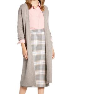 Halogen wool & cashmere long cardigan